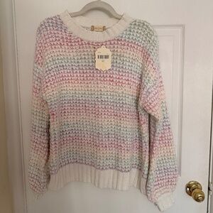 Altar’d State pastel rainbow knit sweater
